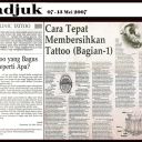 Cara Tepat Membersihkan Tattoo ( Bagian  1 )