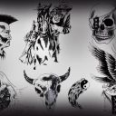 48 Black~grey Doc Kent Kent Tattoo