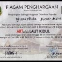 Piagam penghargaan artefak 16,25-12-2016
