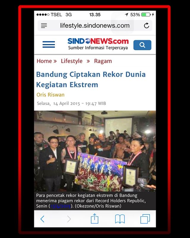 FOUR RECORDS CREATED IN SIX MINUTES IN BANDUNG