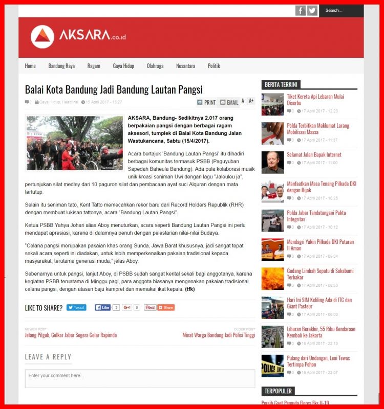 BALAI KOTA BANDUNG JADI BANDUNG LAUTAN API