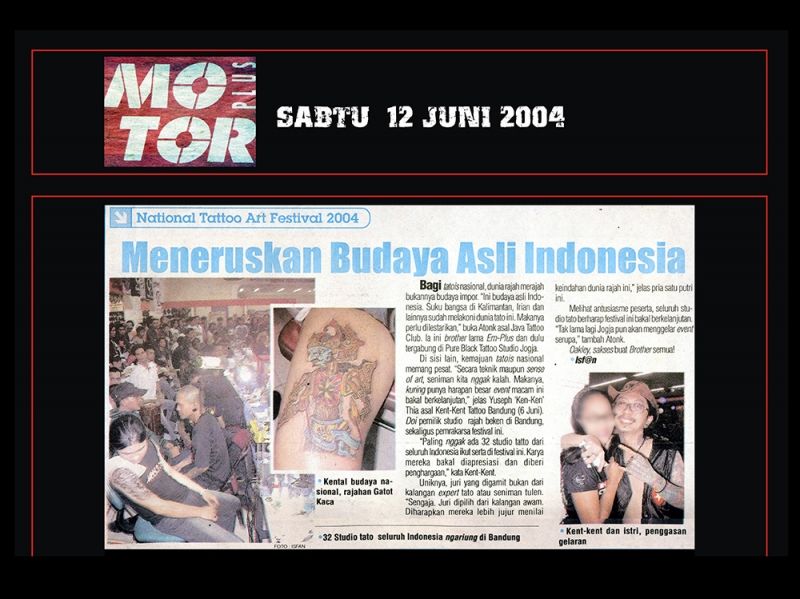  NATIONAL TATTOO ART FESTIVAL 2004 CONTINUING ORIGINAL CULTURE INDONESIA