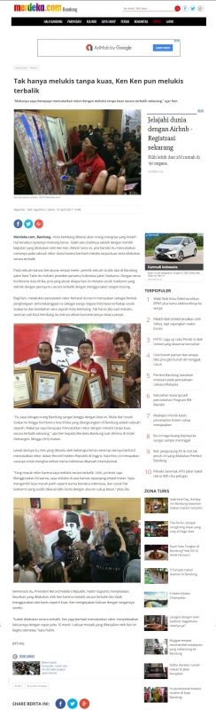TAK HANYA MELUKIS TANPA KUAS, KEN KEN PUN MELUKIS TERBALIK
